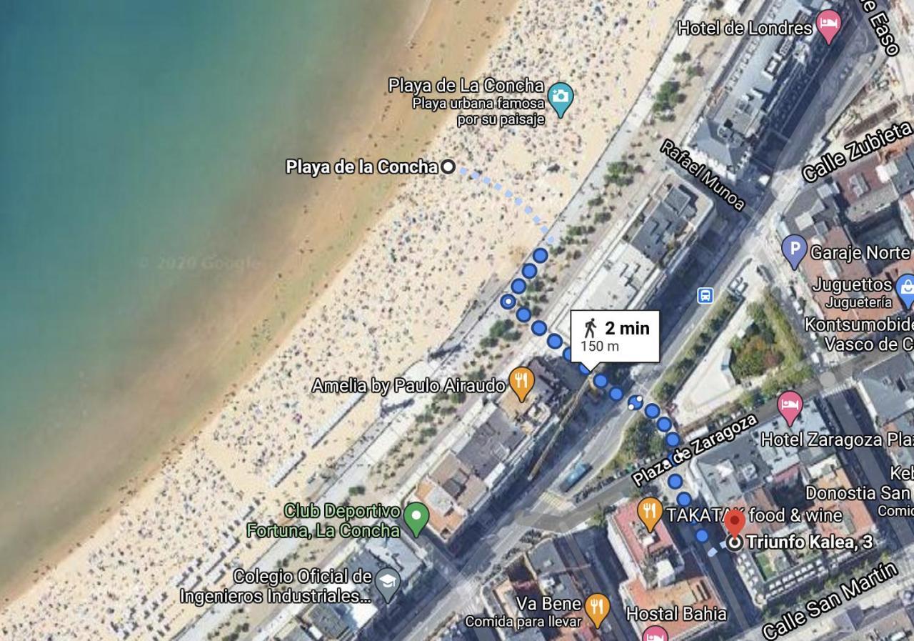 Apartamento Amplio Y Central A Pie De Playa La Concha San Sebastian Luaran gambar